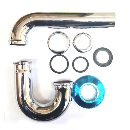 Thrifco Plumbing 22 Gauge 1-1/2 Inch x 1-1/4 Inch Chrome Plated Brass Tubular P- 4400676
